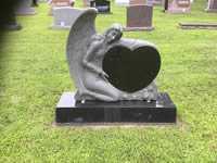 Cherub angel granite headstone memorial